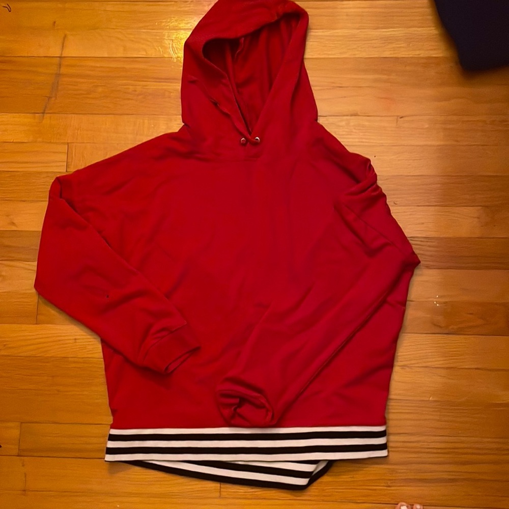 Red Drawstring Hoodie